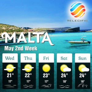Maj väder i Malta